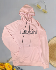 "Little Girl" Black Crystal Hoodie