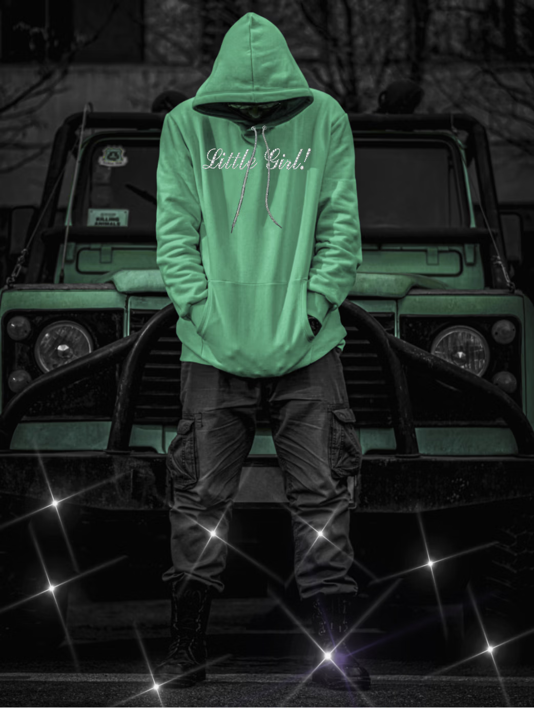 Swarovski Crystal "Little Girl" Hoodie