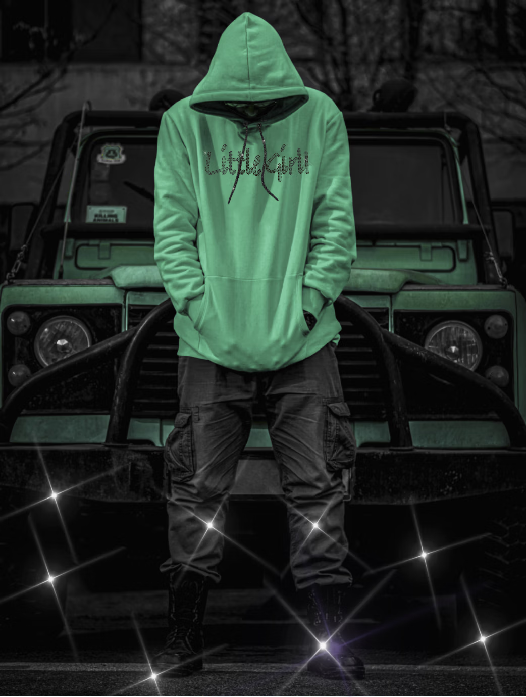 Swarovski Crystal "Little Girl" Hoodie