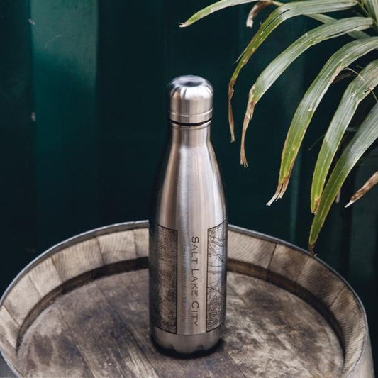 Salt Lake City - Utah Map Insulated Bottle