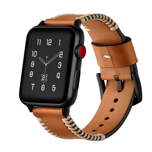 Stitched Leather Apple Watch Band